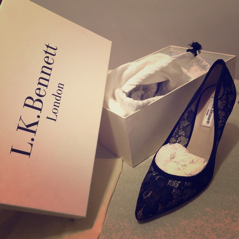 L.K. Bennett London Lace Heels.